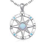 Opal Nautical Dream Compass Pendant Necklace for Women