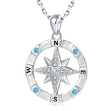 Opal Nautical Dream Compass Pendant Necklace for Women