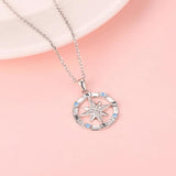 Opal Nautical Dream Compass Pendant Necklace for Women