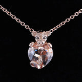 Rose Sparkling Princess Pendant Necklace 925 Sterling Silver