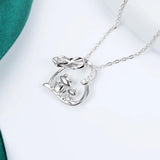 925 Silver Frog Mom & Kids Necklace Mother's Jewelry