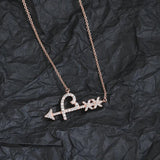 925 Sterling Silver Woman Arrow Necklace Light Jewelry