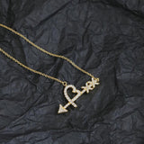 925 Sterling Silver Woman Arrow Necklace Light Jewelry