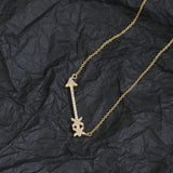 925 Sterling Silver Woman Arrow Necklace Light Jewelry