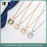 925 Silver Round Copper Coin Pendant Necklace