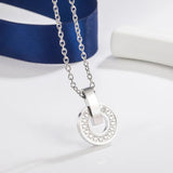 925 Silver Round Copper Coin Pendant Necklace