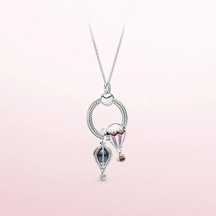 925 Silver Moonlight Hot Air Balloon Necklace