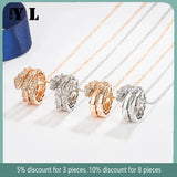 925 Silver Diamond Snake Bone Pendant Women's Necklace