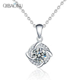 925 Silver Windmill Necklace with Diamond Mosan Pendant
