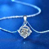 925 Silver Windmill Necklace with Diamond Mosan Pendant