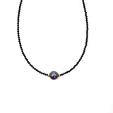 LiiJi Choker Necklace Spinel Beads Shell Pearl 925 Sterling Silver Gift
