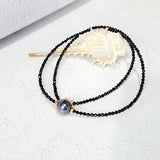 LiiJi Choker Necklace Spinel Beads Shell Pearl 925 Sterling Silver Gift