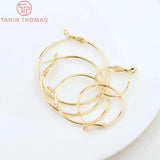 10PCS 20x1.2MM 25x1.2MM Brass Hoop Earring Clip DIY Jewelry Findings