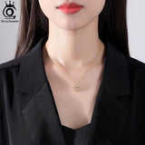925 Silver Clover Pendant Necklace Birthday Gift SN296