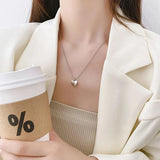 Heart Shape Pendant Necklace S925 Silver Jewelry