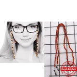 Natural Amber Sun Eye Chain Lanyard Universal Tested Certificate