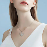 925 Silver Infinite Heart Pendant Necklace with Zircon