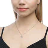 Sterling Silver Cross Star of David Pendant Necklace