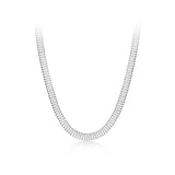 TrustDavis 925 Silver Beads Chain Choker Short Necklace Women Wedding S925 D1212