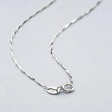 Sterling Silver 0.7mm Melon Seeds Chain 925 Necklace