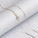 Sterling Silver 0.7mm Melon Seeds Chain 925 Necklace