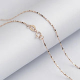 Starry Brilliant 0.8 MM Sterling Silver Chain Necklace 16 & 18 Inches