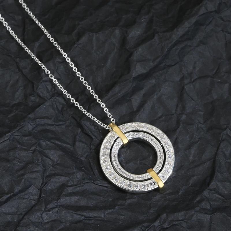 925 Sterling Silver Round Necklace Light Jewelry