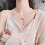 Retro Enamel Flower Dangle Necklace For Women Wedding Party