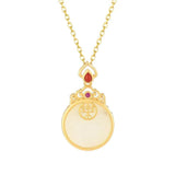 ZFSILVER S925 Sterling Silver Red Money Cloud Necklaces For Women