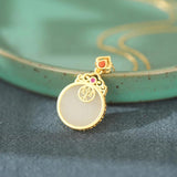 ZFSILVER S925 Sterling Silver Red Money Cloud Necklaces For Women