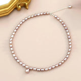 Baroque Pearl Choker Pendant Necklace 925 Sterling Silver