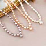 Baroque Pearl Choker Pendant Necklace 925 Sterling Silver