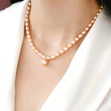 Baroque Pearl Choker Pendant Necklace 925 Sterling Silver