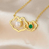 S925 Silver Cloud Lock Pearl Necklace For Women Wedding Chram Gift