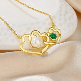 S925 Silver Cloud Lock Pearl Necklace For Women Wedding Chram Gift