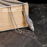 925 Sterling Silver Dead Fish Necklace Gothic Jewelry