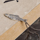 925 Sterling Silver Dead Fish Necklace Gothic Jewelry
