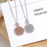 925 Silver Flower of Life Necklace Geometric Necklaces