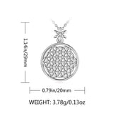 925 Silver Flower of Life Necklace Geometric Necklaces