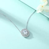 Silver Necklace Cross-border Pendant Diamond Birthstone Clavicle Chain