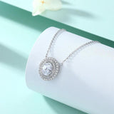 Silver Necklace Cross-border Pendant Diamond Birthstone Clavicle Chain