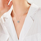 Silver Necklace Cross-border Pendant Diamond Birthstone Clavicle Chain
