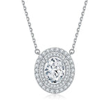 Silver Necklace Cross-border Pendant Diamond Birthstone Clavicle Chain