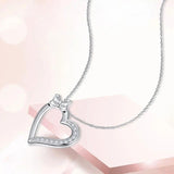 BONLAVIE 925 Silver Heart Pendant Necklace