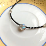 Labradorite Spinel Silver Necklace for Women
