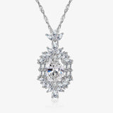 S925 Sterling Silver Crystal Pendant Necklace for Women