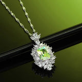 S925 Sterling Silver Crystal Pendant Necklace for Women