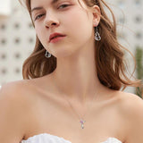 BONLAVIE 925 Silver Heart Pendant Necklace