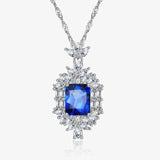 S925 Silver Citrine Pendant Necklace for Wedding