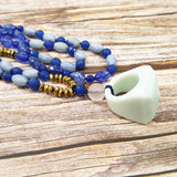 Aventurine Jade Crystal Pendant Long Necklace